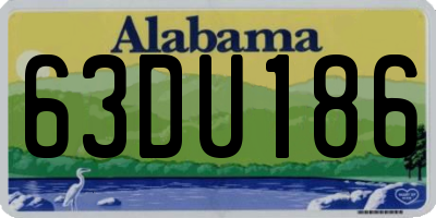 AL license plate 63DU186