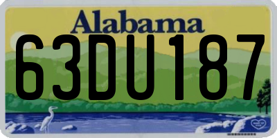 AL license plate 63DU187