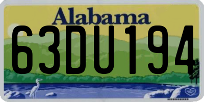 AL license plate 63DU194