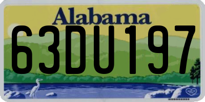 AL license plate 63DU197