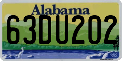 AL license plate 63DU202