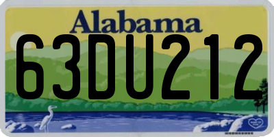 AL license plate 63DU212