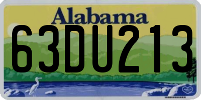 AL license plate 63DU213
