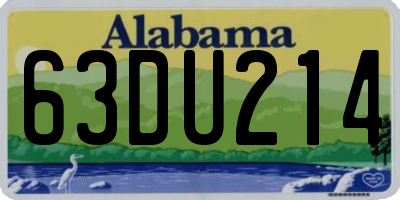 AL license plate 63DU214