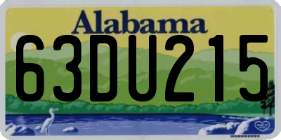 AL license plate 63DU215