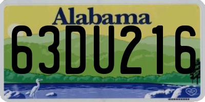 AL license plate 63DU216