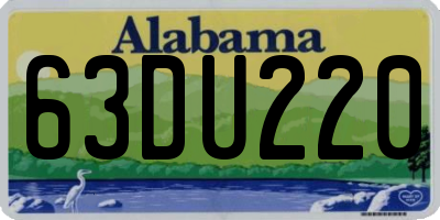AL license plate 63DU220