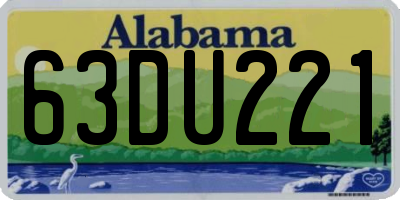 AL license plate 63DU221