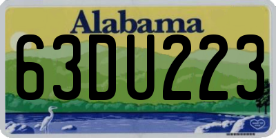 AL license plate 63DU223