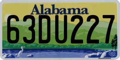 AL license plate 63DU227