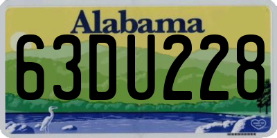 AL license plate 63DU228