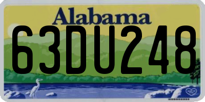 AL license plate 63DU248