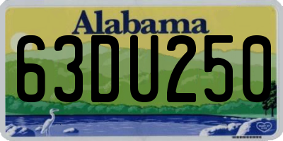 AL license plate 63DU250