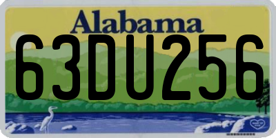 AL license plate 63DU256