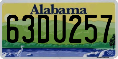 AL license plate 63DU257