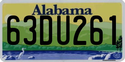 AL license plate 63DU261