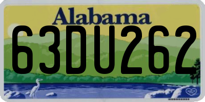 AL license plate 63DU262