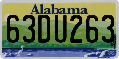 AL license plate 63DU263