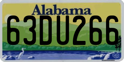 AL license plate 63DU266