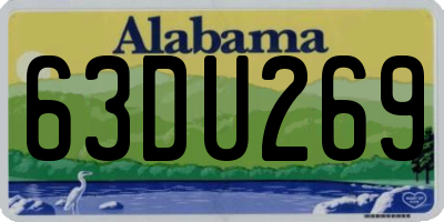 AL license plate 63DU269