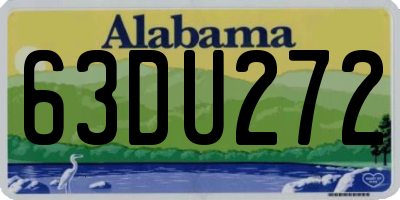 AL license plate 63DU272