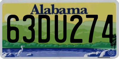 AL license plate 63DU274
