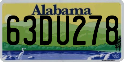 AL license plate 63DU278