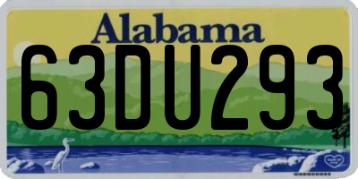 AL license plate 63DU293