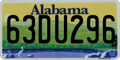 AL license plate 63DU296