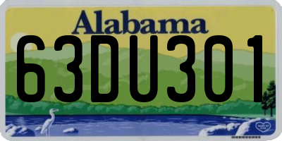 AL license plate 63DU301
