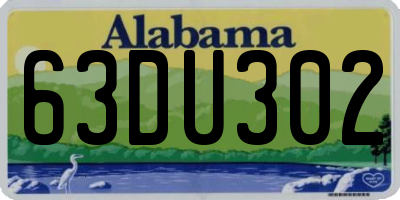 AL license plate 63DU302
