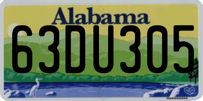 AL license plate 63DU305