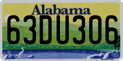 AL license plate 63DU306
