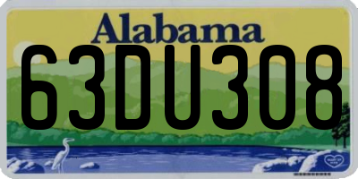 AL license plate 63DU308