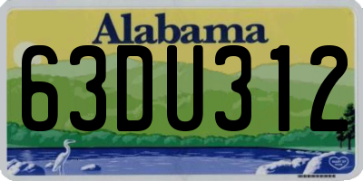AL license plate 63DU312