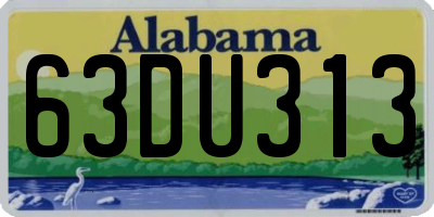AL license plate 63DU313
