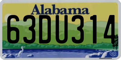AL license plate 63DU314