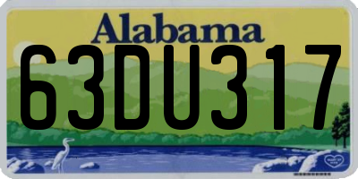 AL license plate 63DU317