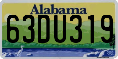 AL license plate 63DU319