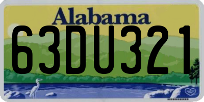 AL license plate 63DU321