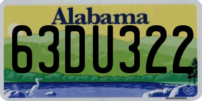AL license plate 63DU322