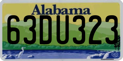 AL license plate 63DU323