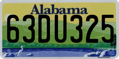 AL license plate 63DU325