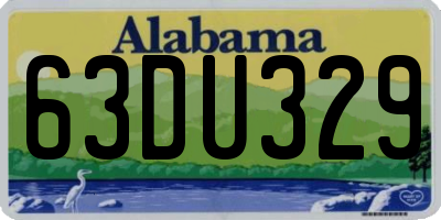 AL license plate 63DU329
