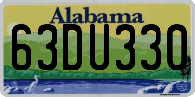 AL license plate 63DU330
