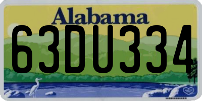 AL license plate 63DU334