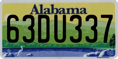 AL license plate 63DU337