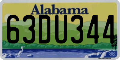 AL license plate 63DU344