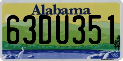 AL license plate 63DU351