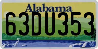 AL license plate 63DU353